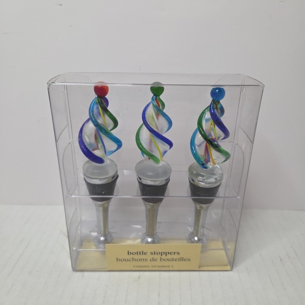 VTG PIER 1 Coil Glass Bottle Stopper NIB